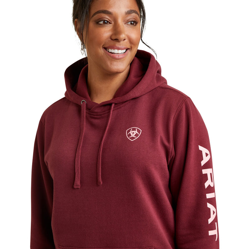 Ariat Women's Logo Hoodie in Zinfandel
