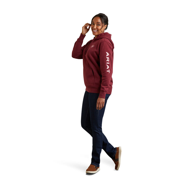 Ariat Women's Logo Hoodie in Zinfandel