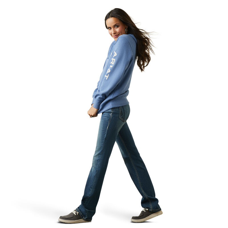 Ariat Women's Logo Hoodie in Blue Heather