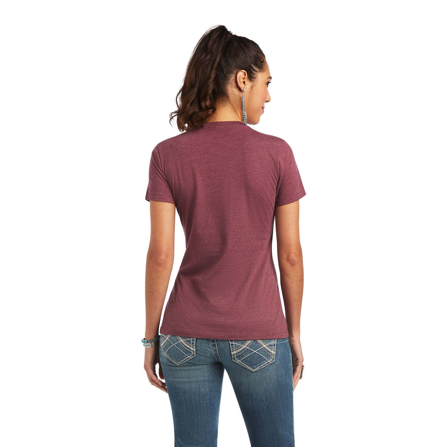 Ariat Women's Sol T-Shirt in Burgundy Heather