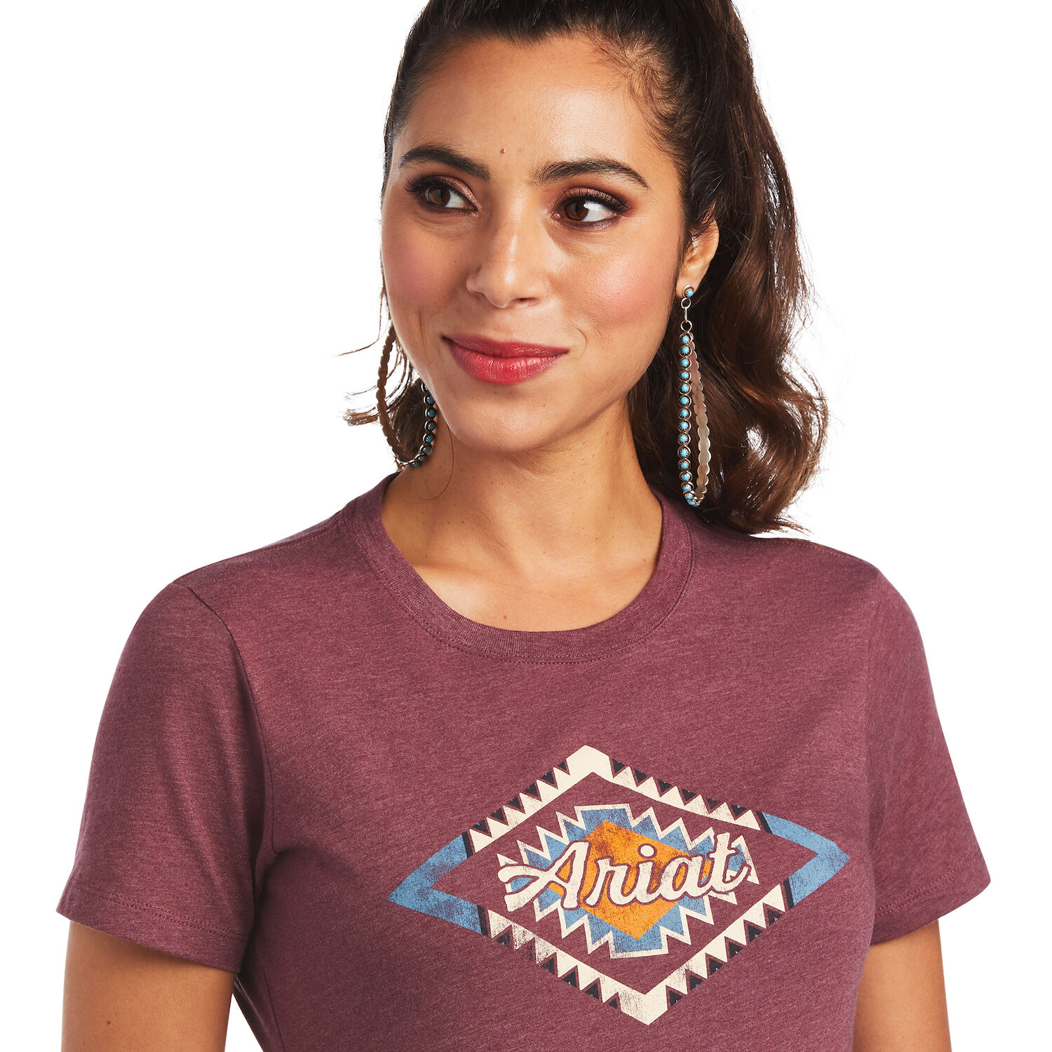 Ariat Women's Sol T-Shirt in Burgundy Heather