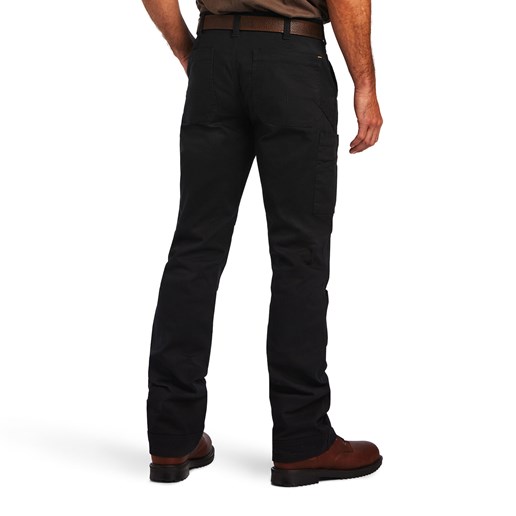 Ariat Men's Rebar M5 Straight DuraStretch Washed Twill Dungaree Straight Leg Pant in Black