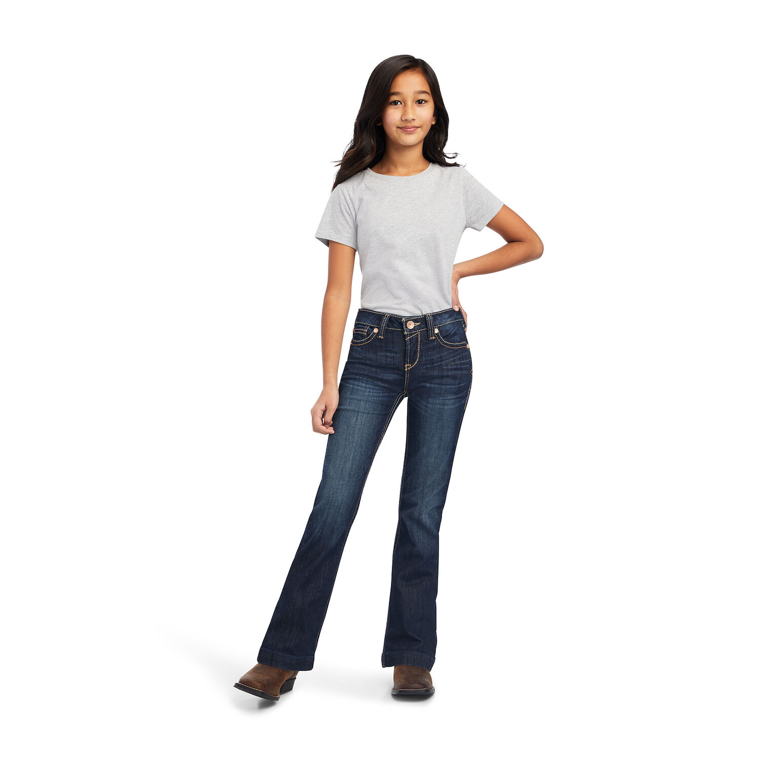 Ariat Girl's R.E.A.L. Trouser Maggie Wide Leg Jean