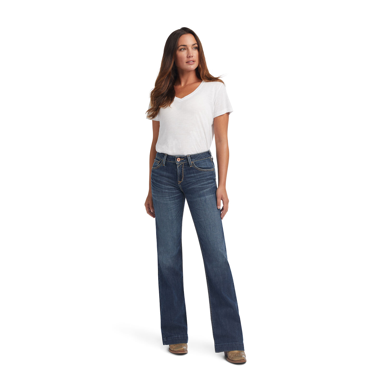 Ariat Women's Trouser Perfect Rise Maggie Wide Leg Jean in Pasadena