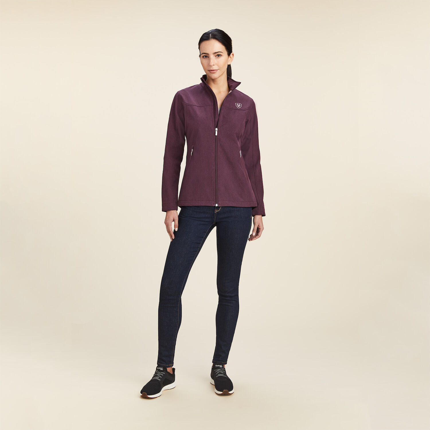 Ariat Women's New Team Softshell Jacket in Mulberry Heather
