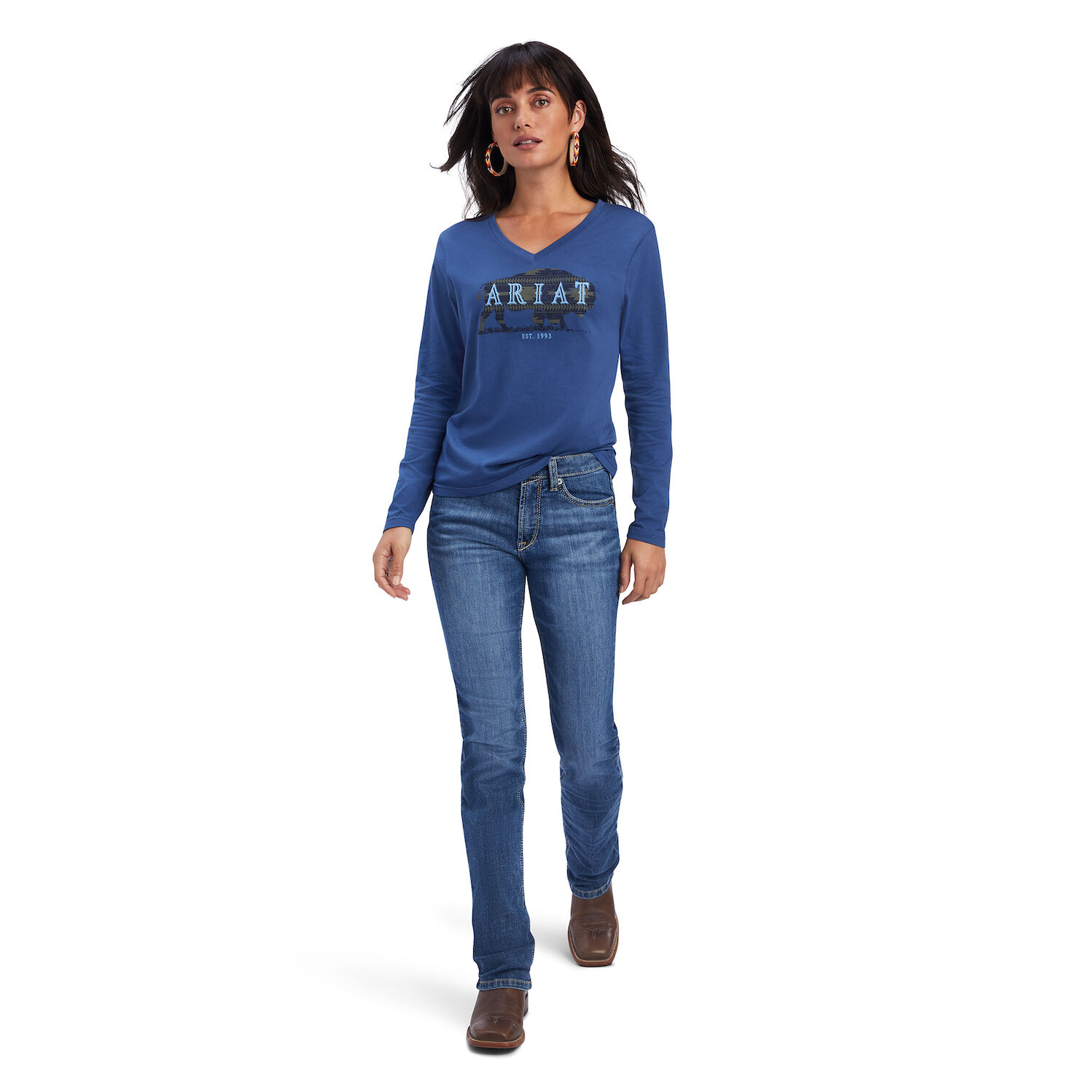 Ariat Women's R.E.A.L. Chest Logo Relaxed Tee