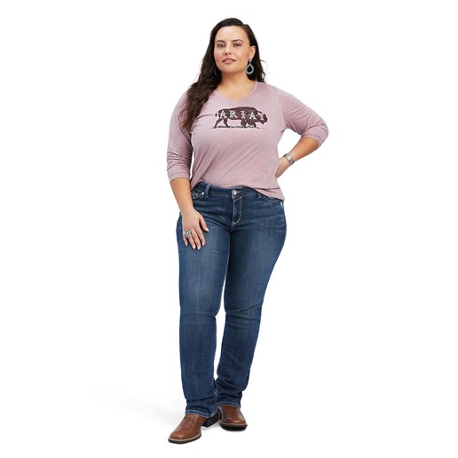 Ariat Women's REAL Chest Logo Relaxed Tee in Nostalgia Rose