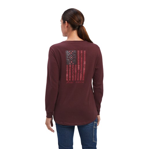 Ariat Women's Rebar Cotton Strong Southwest Graphic T-Shirt in Decadent Chocolate