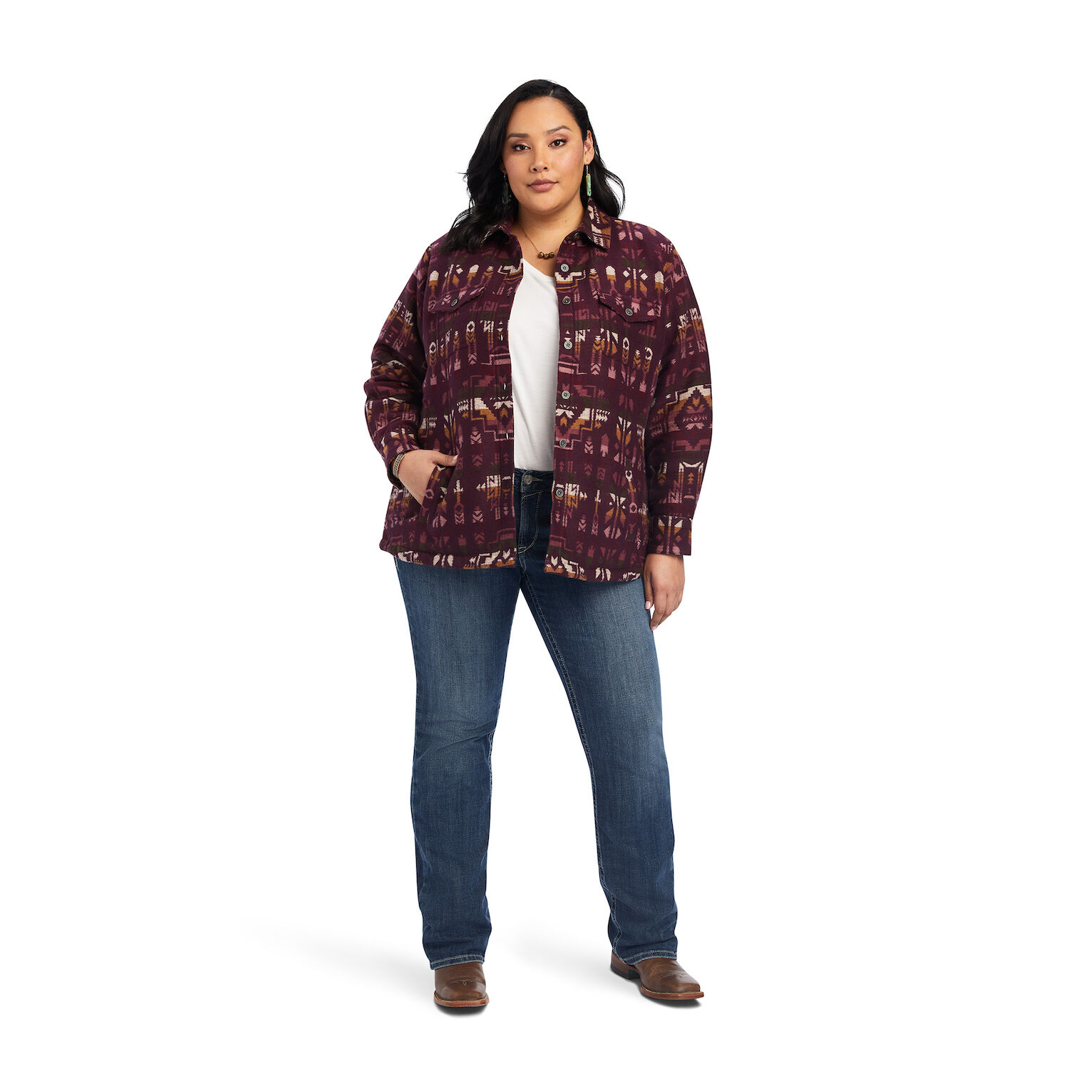 Ariat Women's Shacket Shirt Jacket in Laredo Jcd