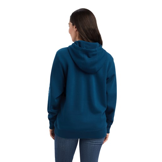 Ariat Women's REAL Classic Arm Logo Hoodie in Hydra