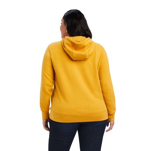 Ariat Women's REAL Logo Hoodie in Nugget Gold