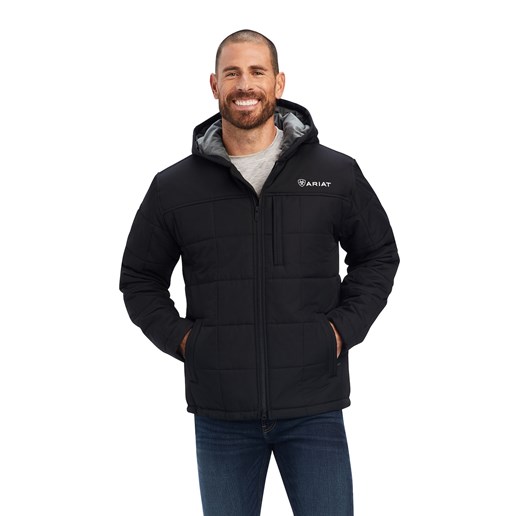 Ariat Men's Crius Hooded Insulated Jacket in Black
