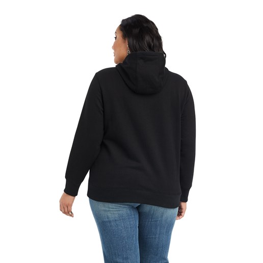 Ariat Women's REAL Sequin Logo Hoodie in Black