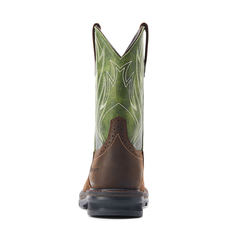 Men's Sierra Shock Shield Steel Toe Work Boot in Green