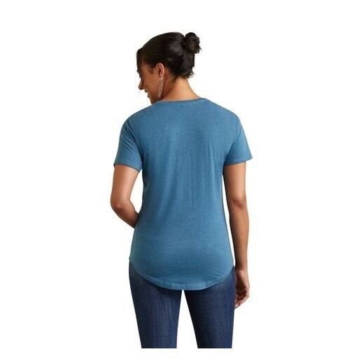 Ariat Women's Farm Life T-Shirt in Steel Blue Heather