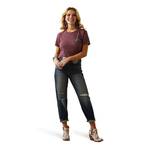 Ariat Women's Rodeo Poster T-Shirt in Burgundy Heather