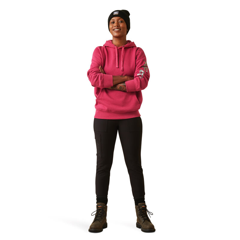 Women's Rebar Graphic Hoodie in Pink/Gray