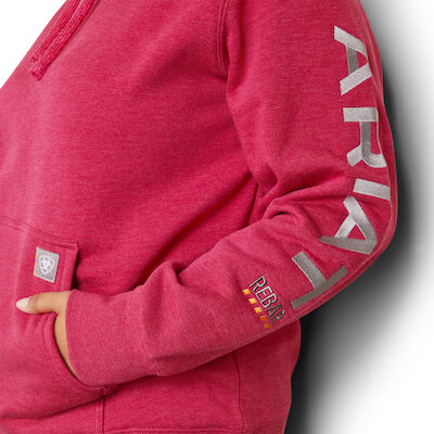 Women's Rebar Graphic Hoodie in Pink/Gray