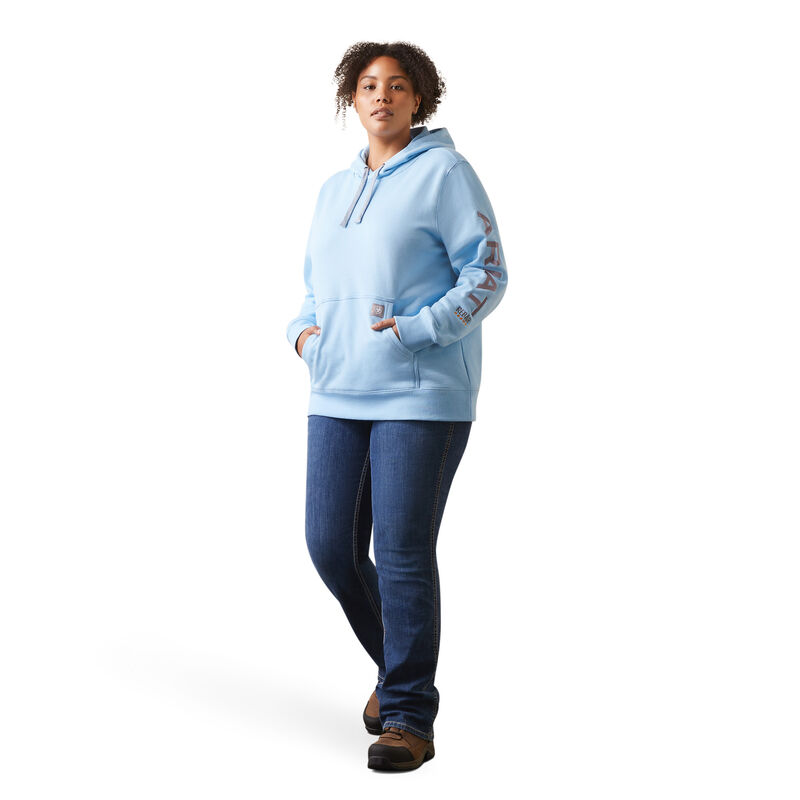 Women's Rebar Graphic Hoodie in Blue