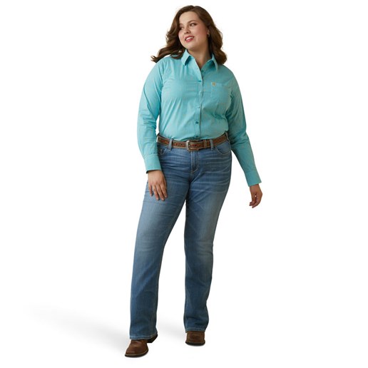 Women's Kirby Stretch Shirt in Turquoise
