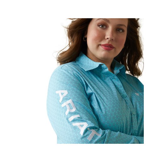 Women's Wrinkle Resist Team Kirby Stretch Shirt in Blue