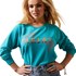 Women's R.E.A.L. Rose Sweatshirt in Turquoise