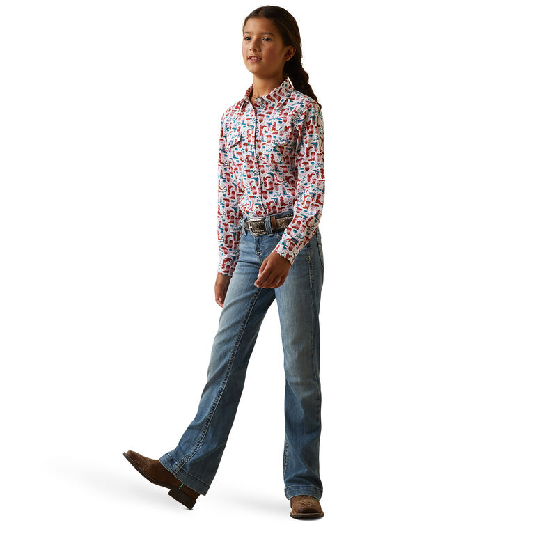 Ariat Girl's Blazin' Boots Shirt