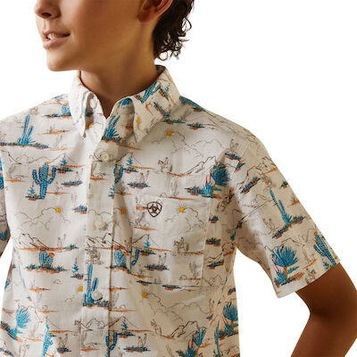 Boy's Krish Classic Fit Shirt in White