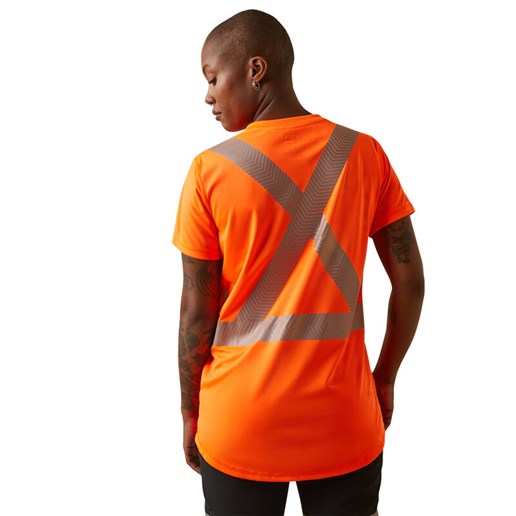 Women's Rebar Hi-Vis ANSI T-Shirt in Orange