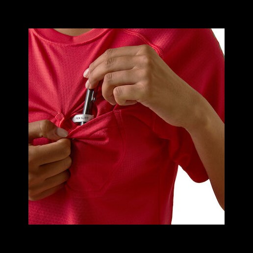 Women's Rebar Heat Fighter T-Shirt in Pink/Gray