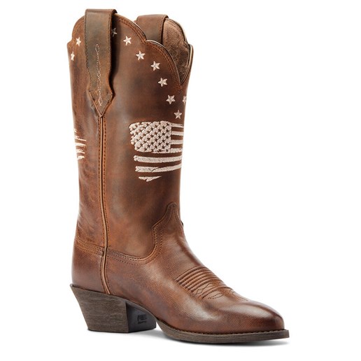 Women's Heritage R Toe Liberty StretchFit Western Boot in Sassy Brown