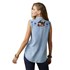 Women's Liberty Embroidered Top in Blue