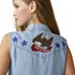 Women's Liberty Embroidered Top in Blue
