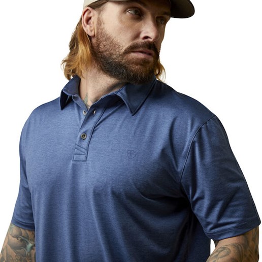 Men's Charger 2.0 Fitted Polo in Blue