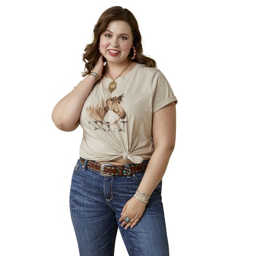 Women's Caballo T-Shirt in Oatmeal