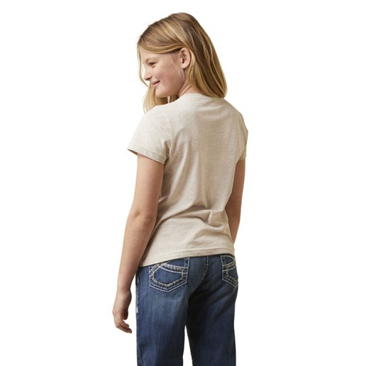 Girl's Caballo T-Shirt in Oatmeal