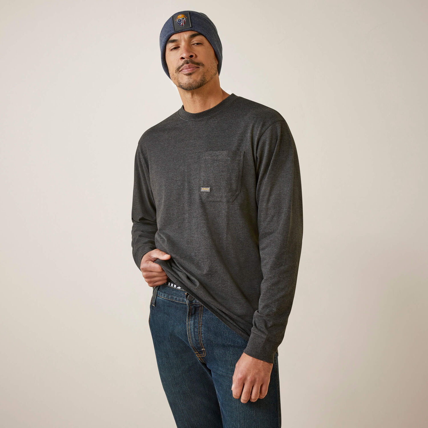 Ariat Men's Rebar Cotton Strong Shock Fire Long Sleeve T-Shirt