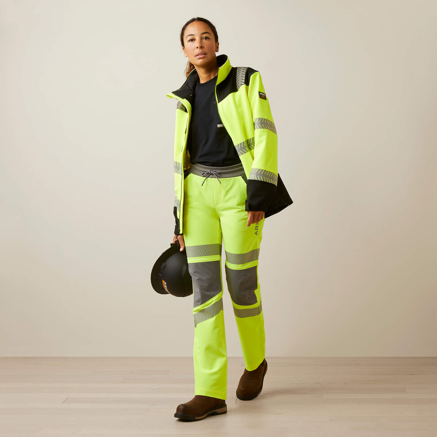 Ariat Women's Rebar Hi-Vis Softshell Jacket in Hi-Vis Yellow