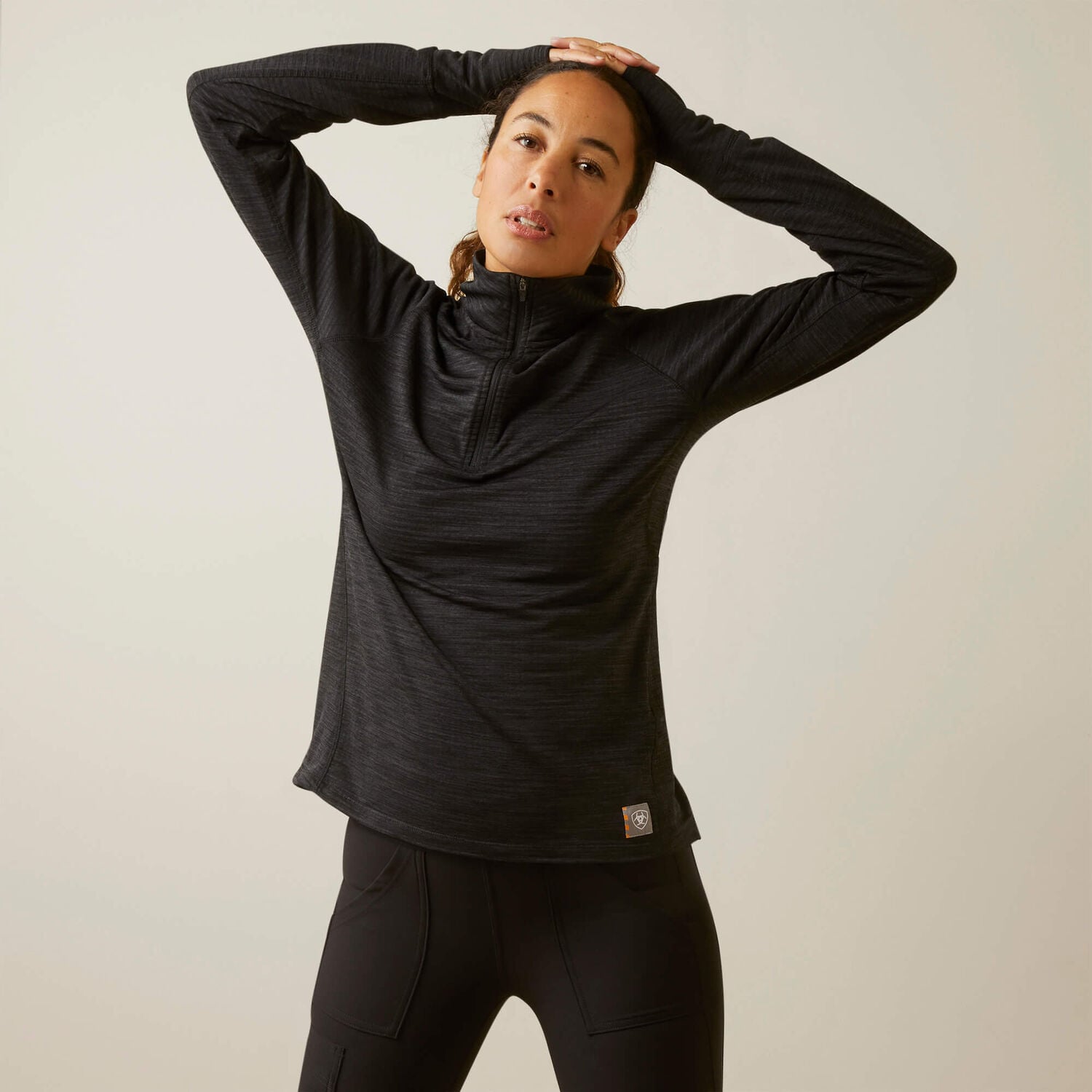 Ariat Women's Rebar Gridwork Baselayer 1/4 Zip T-Shirt