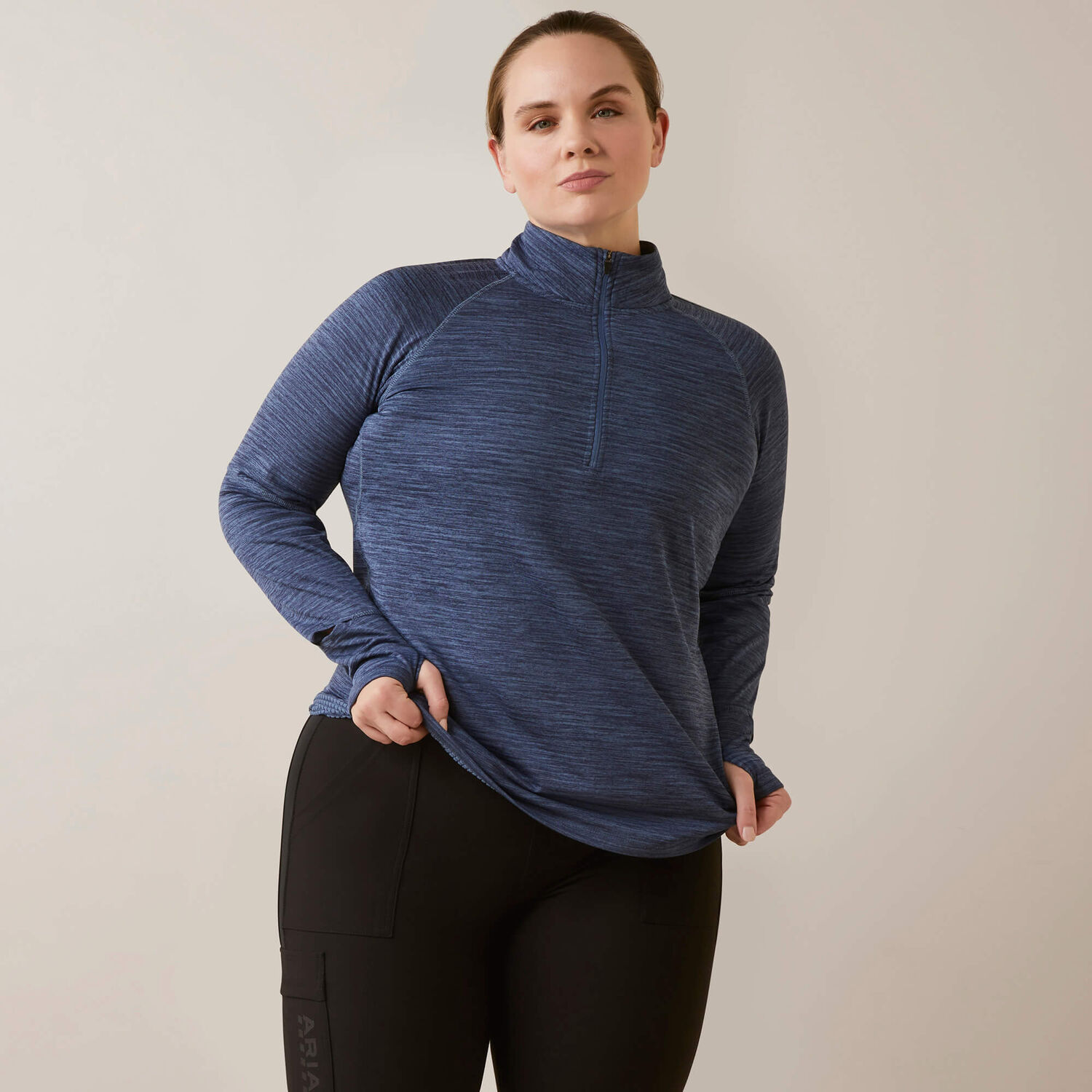 Ariat Women's Rebar Gridwork Baselayer 1/4 Zip T-Shirt