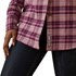 Ariat Women's Rebar Flannel DuraStretch Work Shirt in Potent Purple Plaid