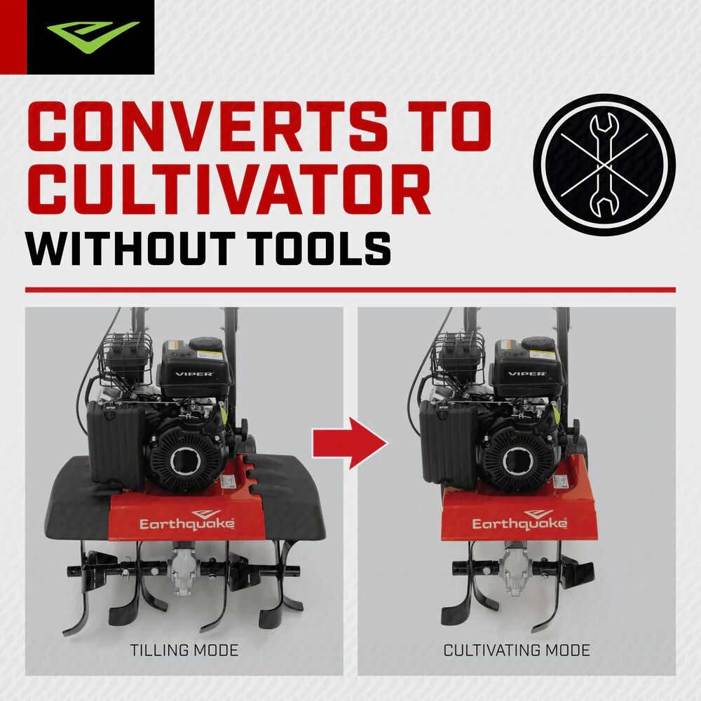 Earthquake Versa 99cc Gas Front Tine Tiller/Cultivator, 21 in.