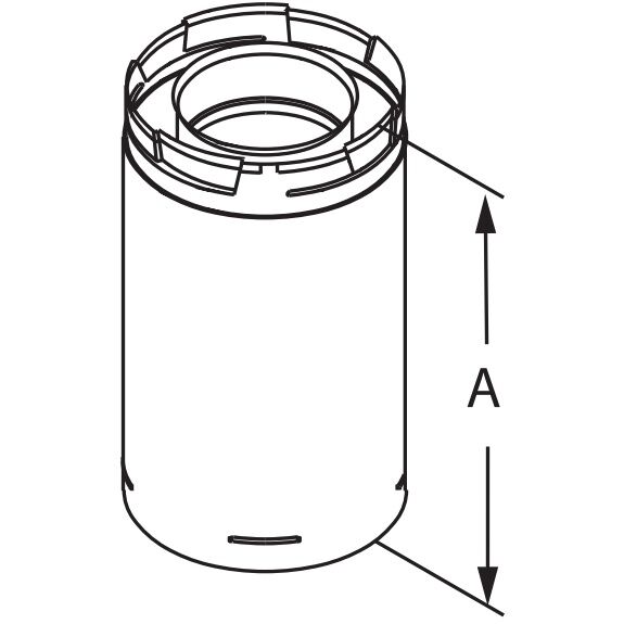 DuraVent DirectVent Pro Galvanized Pipe Length, 4-In x 6 5/8-In x 9-In