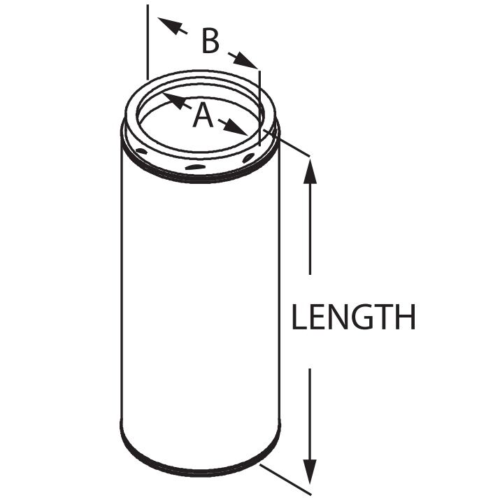 DuraVent DuraTech Stainless Steel Chimney Pipe, 6-In x 36-In
