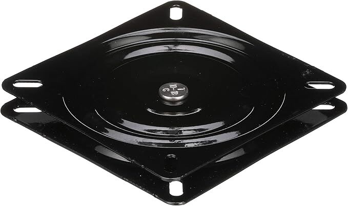 Attwood Black Power Coated Aluminum Boat Seat Swivel, 6 1/4-In
