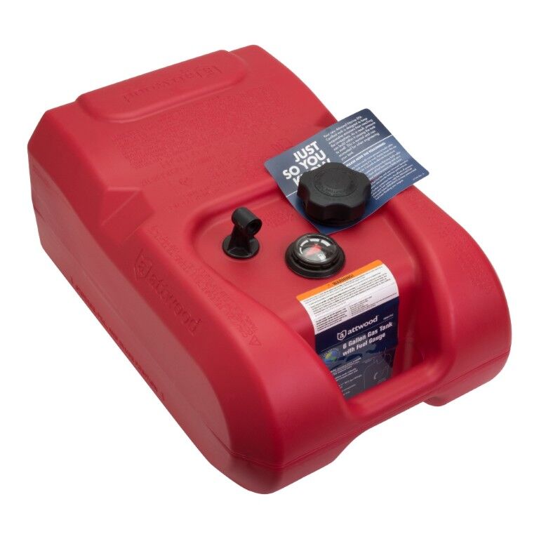 Attwood Marine Portable Fuel Tank with Gauge, 6-Gal