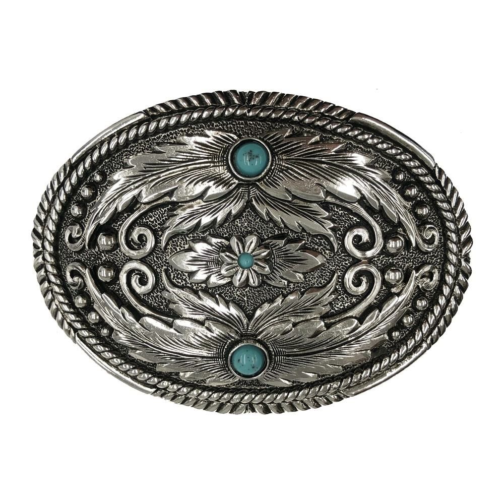 AndWest Fancy Feather Buckle with Turquoise