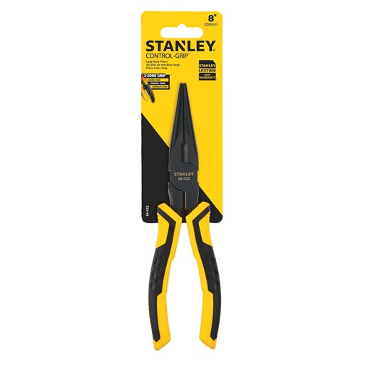 Stanley 8-Inch Bi-Material Long Nose Pliers