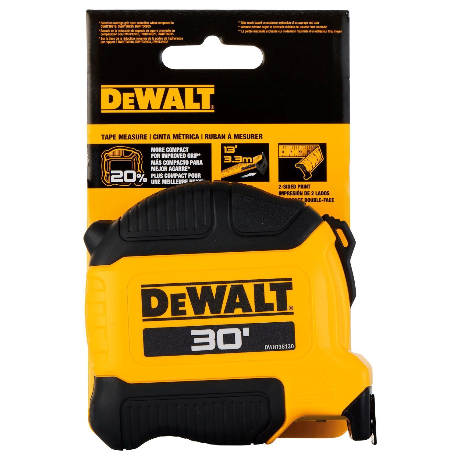 DEWALT Compact Tape Measure, 30-Ft