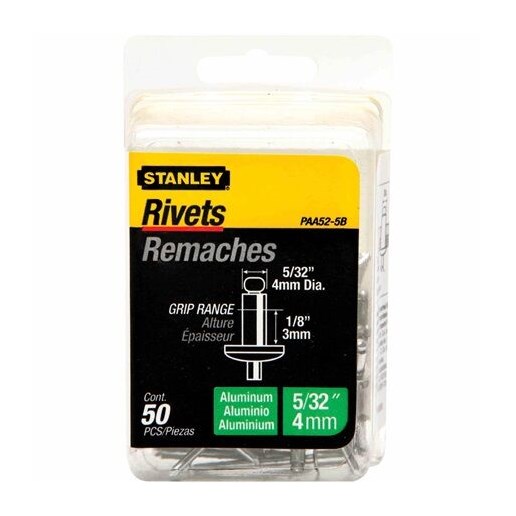 Stanley 50-Pack 5/32-Inch X 1/8-Inch Aluminum Grip Rivets